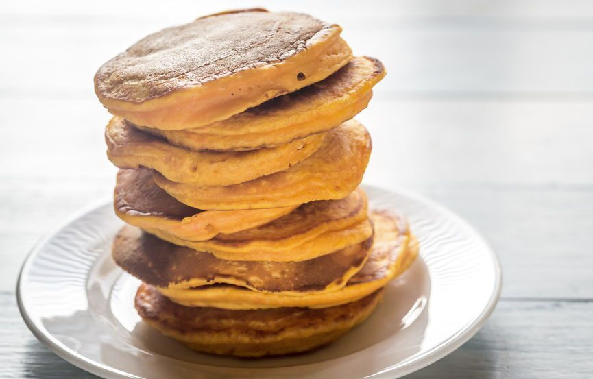  Sweet potato pancakes from a mix.